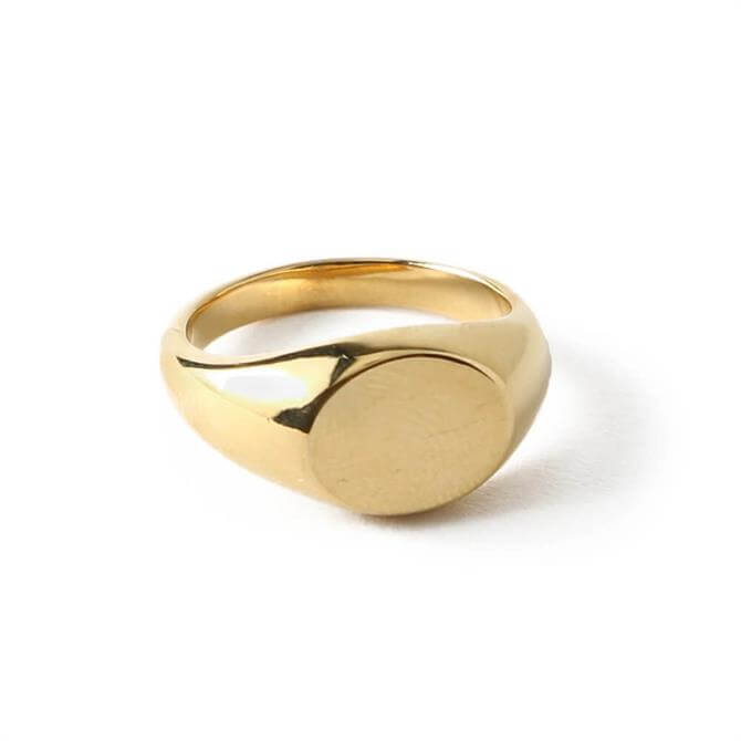 Orelia London Jewellery Clean Metal Gold Oval Signet Ring